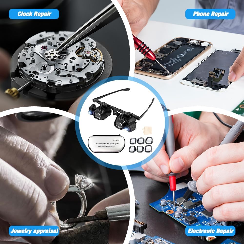 🔍Μεγεθυντικός φακός LED ακριβείας🛠️