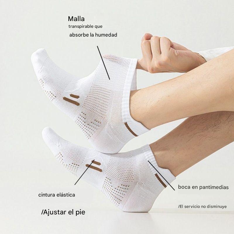 【Paquete de 10 - 2 pares de cada color】Nuevos calcetines transpirables, antibacterianos y resistentes al olor para hombre, de primavera/verano.