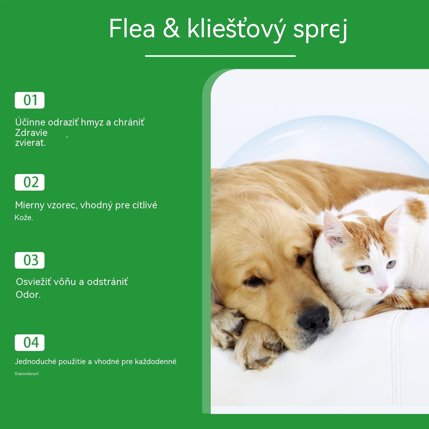 🐱✨【Kúpte 1, získajte 1 zadarmo】🍃 Prírodný sprej proti blchám a kliešťom pre psy a mačky 🐾 🐶