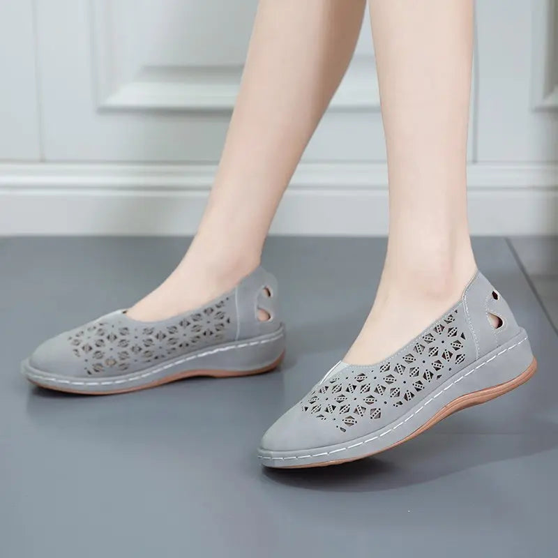 🥿 Καλοκαιρινά Slip-On Παπούτσια από Γνήσιο Δέρμα – Κομμένα και Αναπνέοντα, Ανατομική Σόλα με Σφήνα, 5 Χρώματα, Μεγέθη 35-43! ☀️✨