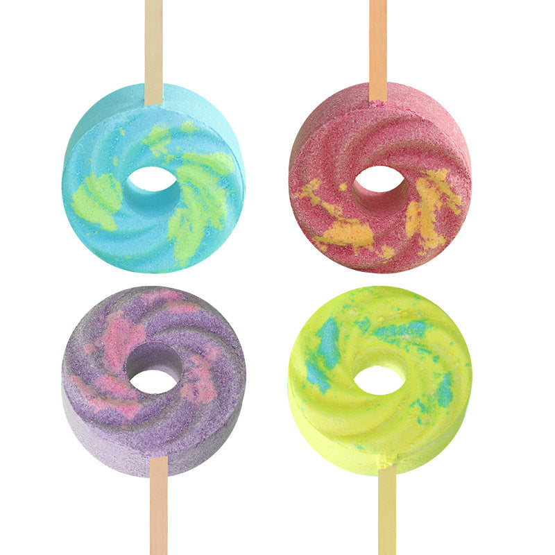 4PCS🍭Μπόμπες μπάνιου σε σχήμα γλειφιτζουριού, πολύχρωμες και διασκεδαστικές, κάνουν την ώρα του μπάνιου πιο απολαυστική 🍭