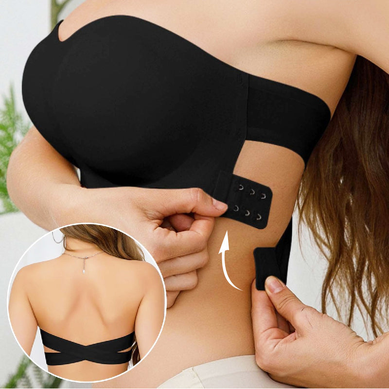 🔥ΈΚΠΤΩΣΗ 50%👙【Αγοράστε 1 Πάρτε 1 Δωρεάν】Γυναικείο σουτιέν χωρίς τιράντες με αντιολισθητικό σταυρωτό κούμπωμα