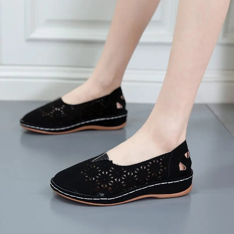 🥿 Καλοκαιρινά Slip-On Παπούτσια από Γνήσιο Δέρμα – Κομμένα και Αναπνέοντα, Ανατομική Σόλα με Σφήνα, 5 Χρώματα, Μεγέθη 35-43! ☀️✨