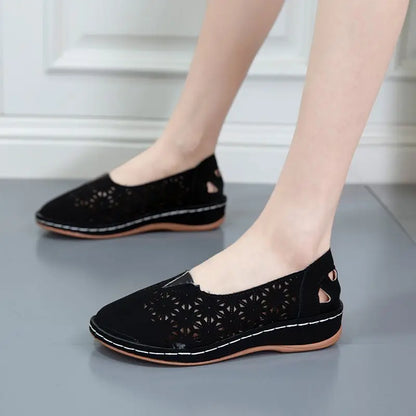 🥿 Καλοκαιρινά Slip-On Παπούτσια από Γνήσιο Δέρμα – Κομμένα και Αναπνέοντα, Ανατομική Σόλα με Σφήνα, 5 Χρώματα, Μεγέθη 35-43! ☀️✨