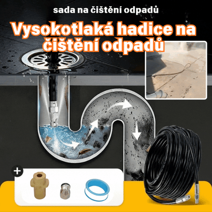 💦 50% ΕΚΠΤΩΣΗ ΑΜΕΣΗ! 🚿 Κιτ ψεκαστήρων αποχέτευσης 5800PSI - Ακροφύσιο και εύκαμπτος σωλήνας υψηλής πίεσης για φραγμένες αποχετεύσεις/σωλήνες🔧📦