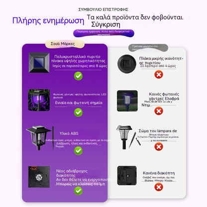 🔥Ηλιακή Λάμπα Απωθητική Κουνουπιών
