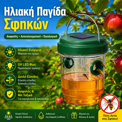 🐝Ηλιακή κρεμαστή παγίδα για σφήκες