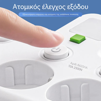 🥳Ειδική Προσφορά 2026🔥 Έξυπνη Πρίζα με Προστασία Υπερφόρτωσης και Κλείδωμα Ασφαλείας για Παιδιά🔌