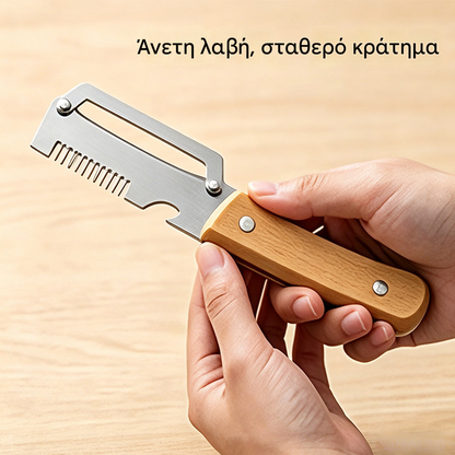 ✅Αγοράστε 1 και πάρτε 1 δωρεάν (2 είδη) 🧅🔪 Πολυλειτουργικός αποφλοιωτής κουζίνας 3 σε 1: Ξεφλουδίστε, κόψτε και ανοίξτε μπουκάλια! 🔥