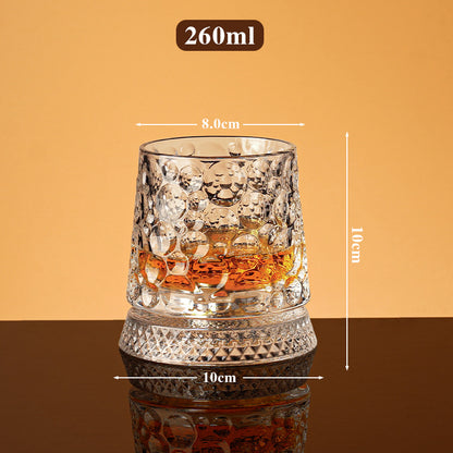 🥛💎Ποτήρι ουίσκι που περιστρέφεται 360°