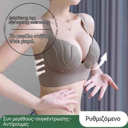 【Αγοράστε 1, πάρτε 1 δωρεάν】【2 τεμάχια】Νέο γυναικείο σουτιέν plus size, άνετο, υποστηρικτικό, αντικραδασμικό και με εφέ push-up.
