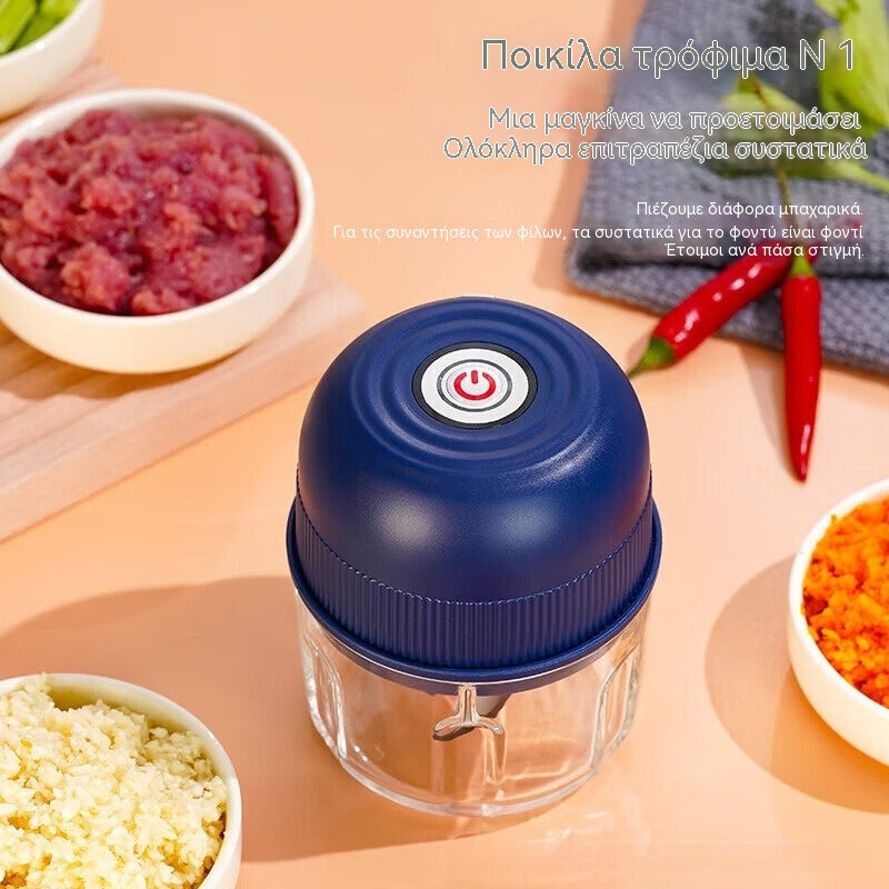 🔥【Αγοράστε 1 και πάρτε 1 δωρεάν】🧄 Ηλεκτρικός κόφτης σκόρδου, Μίνι φορητός κόφτης λαχανικών