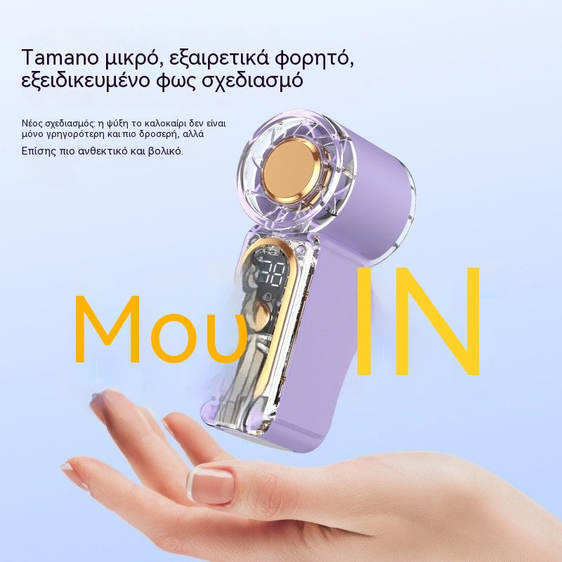 Μικρός φορητός ανεμιστήρας με υψηλή ταχύτητα και μεγάλη διάρκεια ζωής.
