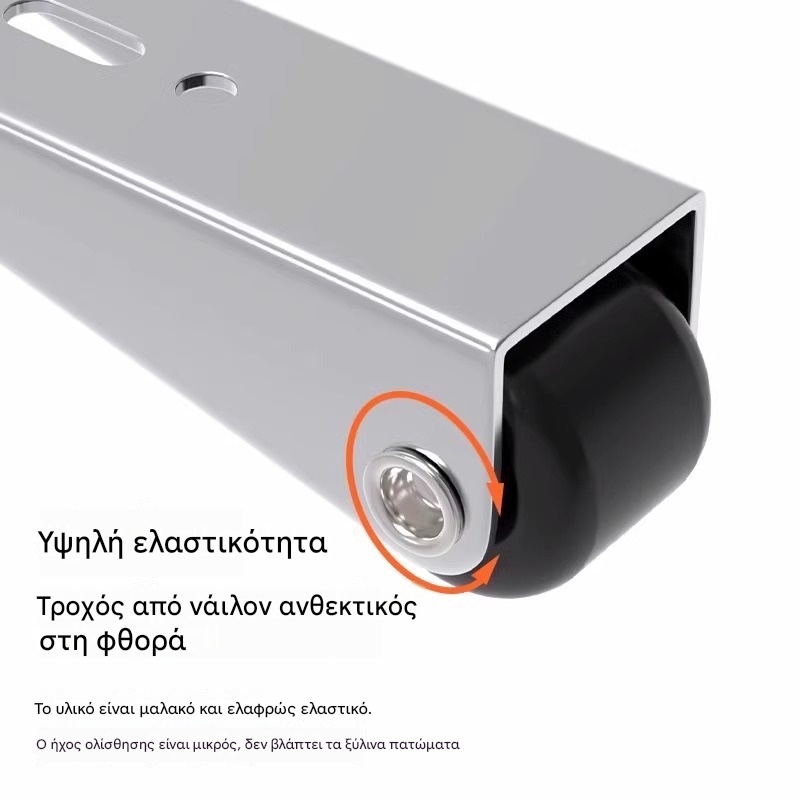 【8 ρόδες + 32 βίδες】——€20🚪 Στήριγμα Συρόμενης Πόρτας με Τροχούς – Αθόρυβη, Ρυθμιζόμενη και Εύκολη στην Εγκατάσταση 🔧