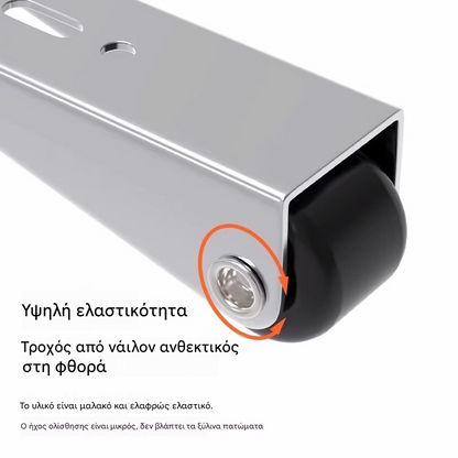 【8 ρόδες + 32 βίδες】——€20🚪 Στήριγμα Συρόμενης Πόρτας με Τροχούς – Αθόρυβη, Ρυθμιζόμενη και Εύκολη στην Εγκατάσταση 🔧
