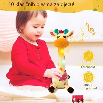 🦒👼Interaktivna plišana žirafa, 🎵slatki mali pratilac koji će pjevati s vama.