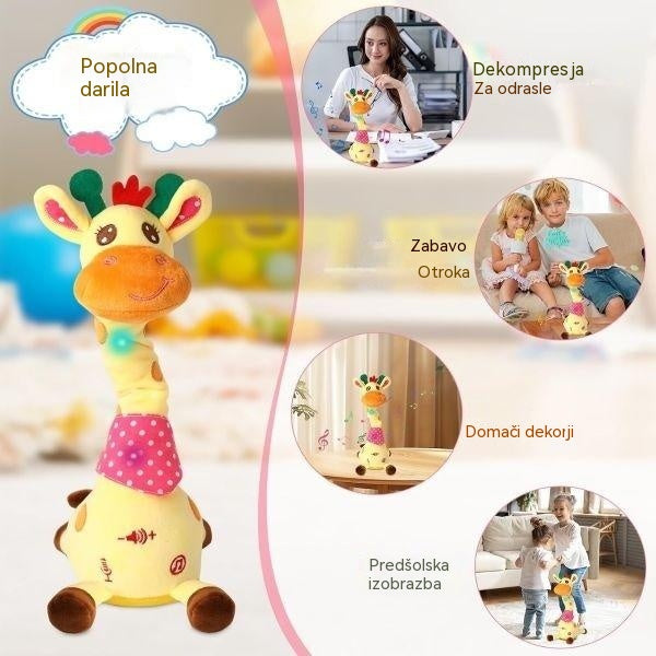 🦒👼Interaktivna plišasta žirafa, 🎵ljubka mala spremljevalka, ki bo pela z vami.