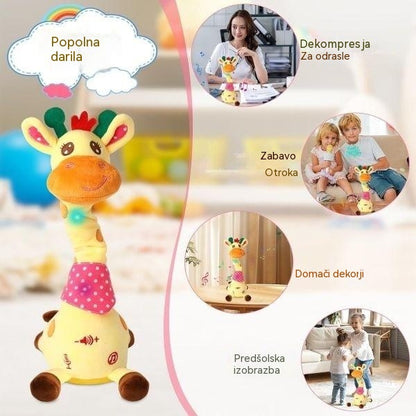 🦒👼Interaktivna plišasta žirafa, 🎵ljubka mala spremljevalka, ki bo pela z vami.