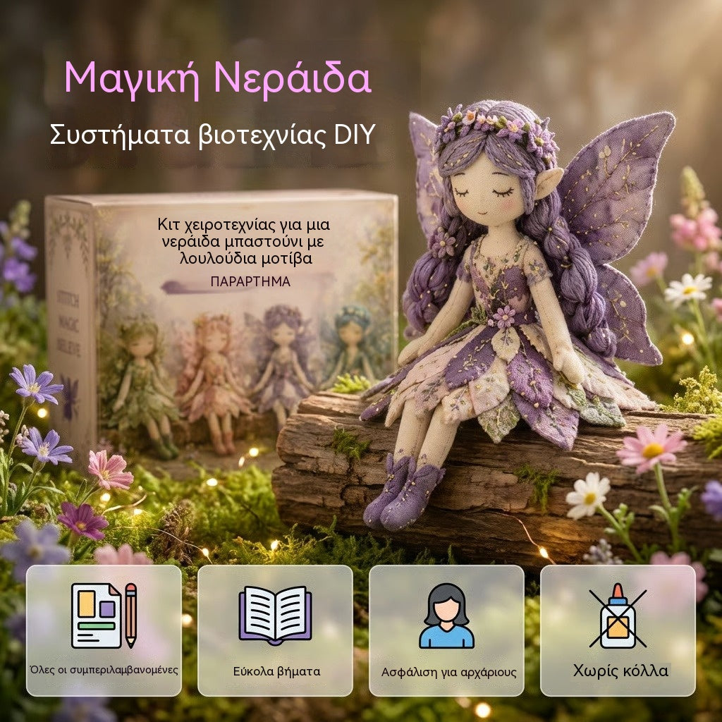 🌸50% έκπτωση - Σειρά ραπτικής Fairy Tale - Σετ κούκλας νεράιδας Patchwork DIY✨👼