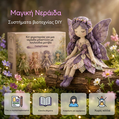 🌸50% έκπτωση - Σειρά ραπτικής Fairy Tale - Σετ κούκλας νεράιδας Patchwork DIY✨👼