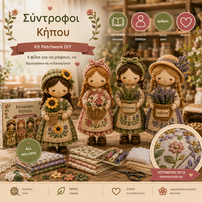 🎁Τελευταία μέρα: Επωφεληθείτε από έκπτωση 49%! 🧵 Κιτ μινιατούρας patchwork από τη σειρά Miniature World.