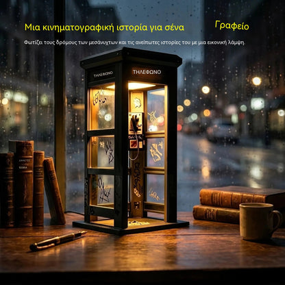 ✨⏰ ΠΕΡΙΟΡΙΣΜΕΝΗΣ ΕΚΔΟΣΗΣ Vintage Φωτιστικό Ατμοσφαιρικού Τύπου σε Σχήμα Τηλεφωνικού Θαλάμου: Νοσταλγικός σχεδιασμός με ζεστό ατμοσφαιρικό φως 💡📞