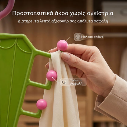 🔥🔥【Συσκευασία 6 τεμαχίων】👔👚Πολυλειτουργικό ράφι με γάντζους σε σχήμα V και δύο πλαϊνά.