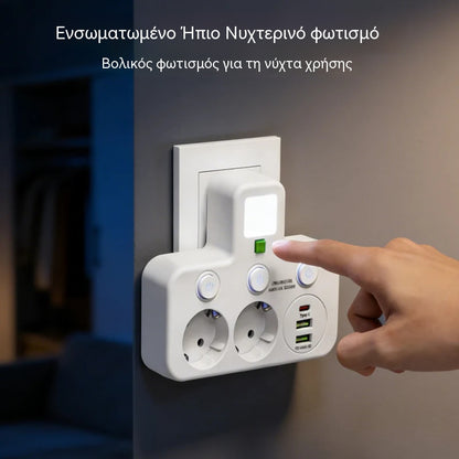 🥳Ειδική Προσφορά 2026🔥 Έξυπνη Πρίζα με Προστασία Υπερφόρτωσης και Κλείδωμα Ασφαλείας για Παιδιά🔌