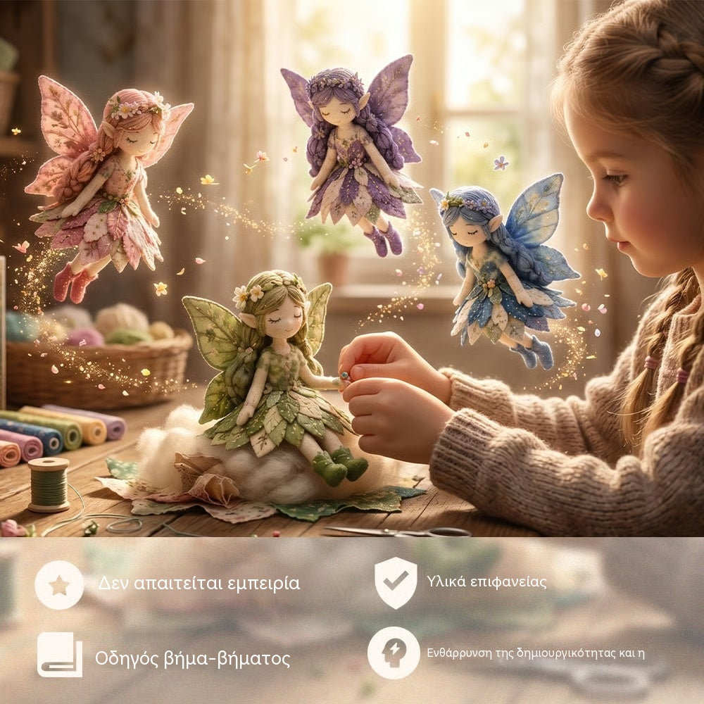 🌸50% έκπτωση - Σειρά ραπτικής Fairy Tale - Σετ κούκλας νεράιδας Patchwork DIY✨👼