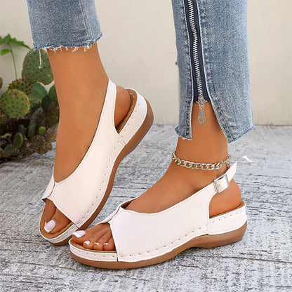 👡 Ρωμαϊκά σανδάλια από δέρμα αγελάδας υψηλής ποιότητας – Χοντρή ανατομική σόλα, γρήγορο κλείσιμο με Velcro και μεγάλα μεγέθη 36-43! ☀️✨