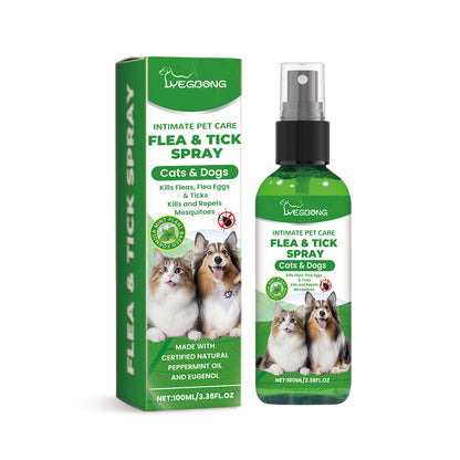 🐱✨【Kúpte 1, získajte 1 zadarmo】🍃 Prírodný sprej proti blchám a kliešťom pre psy a mačky 🐾 🐶