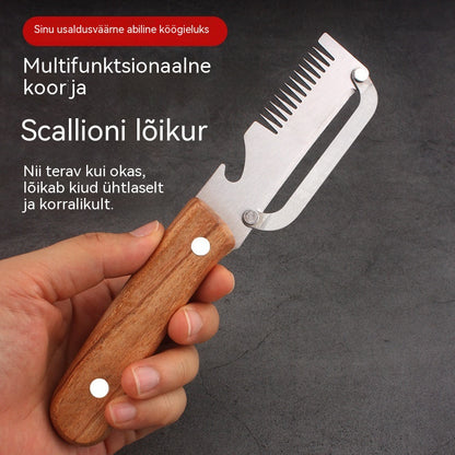 Osta 1, saa 1 tasuta (2 toodet)  Multifunktsionaalne 3-ühes köögikoorija: Koorib, lõikab ja avab pudeleid!
