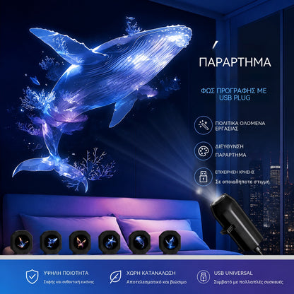 🤩Φωτεινό φωτάκι νυκτός με έναστρο φως, φωτιστικό φεγγαριού, δημιουργικό LED για υπνοδωμάτιο
