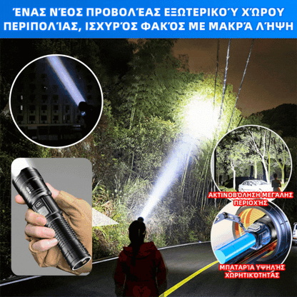 ✨Ένας νέος προβολέας εξωτερικού χώρου περιπολίας, ισχυρός φακός με μακρά λήψη