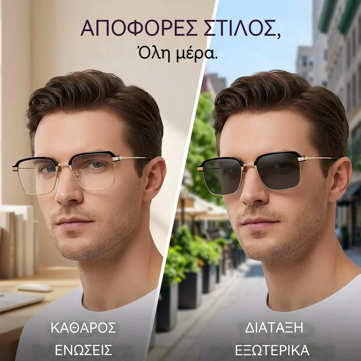 【Αγοράστε 1 και πάρτε 1 δωρεάν】👓 Γυαλιά ανάγνωσης με αυτόματη εστίαση 🔍 Διόπτρα 1-7 ☀️ Φωτοχρωμικοί φακοί 🛡️ Προστασία από την υπεριώδη ακτινοβολία
