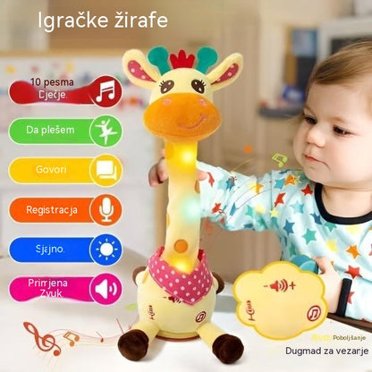 🦒👼Interaktivna plišana žirafa, 🎵slatki mali pratilac koji će pjevati s vama.
