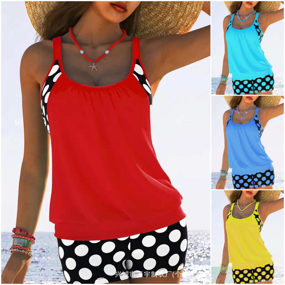 🏖️【S-4XL】Σετ γυναικείου μαγιό με πουά σε μεγάλα μεγέθη, νέο μοντέλο 2026