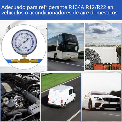 🔧❄️ Σωλήνας επαναφόρτισης ψυκτικού AC R134a με μετρητή – Στεγανός, ευανάγνωστος και συμβατός με αυτοκίνητα, φορτηγά ή οικιακά κλιματιστικά – Ασφαλής επαναφόρτιση DIY 🚗