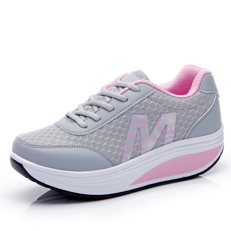 🏆【35-43】👟2025 Νέα γυναικεία παπούτσια με χοντρή σόλα και mesh, άνετα, αναπνεύσιμα και αντιολισθητικά