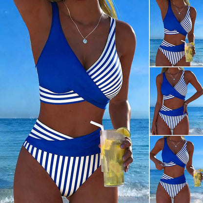 👙 Μαγιό σε χρώμα χρωματικού μπλοκ από S έως 3XL: Κομψά και καλλίγραμμα μαγιό δύο τεμαχίων 🌊