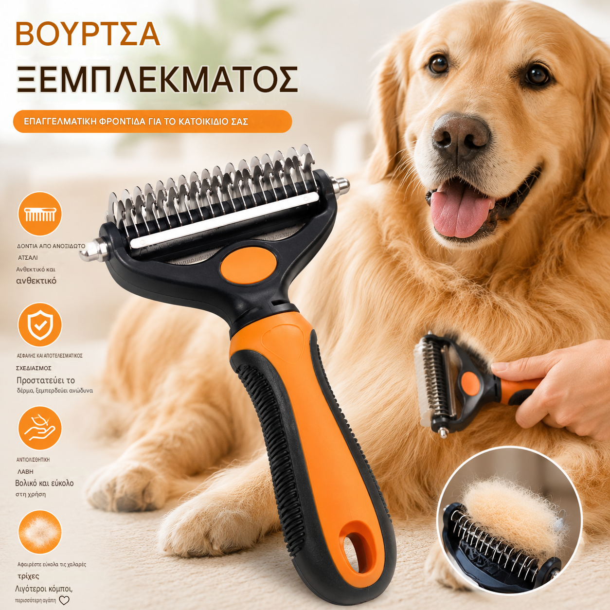 🐶🐱Επαγγελματικό εργαλείο για το ξεμπέρδεμα σκύλων και γατών✨