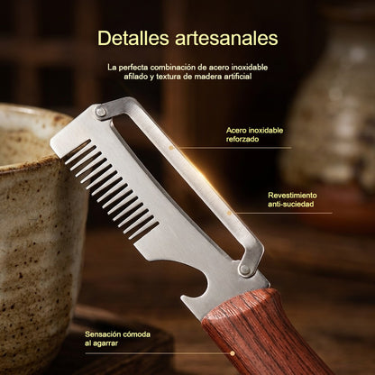 【Compra 1, llévate 1 gratis】Pelador de cocina multifuncional 3 en 1: ¡Pela, corta y abre botellas!