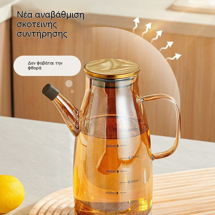 🏠🍴【600ml】Μπουκάλι διανομής λαδιού με στόμιο που δεν στάζει