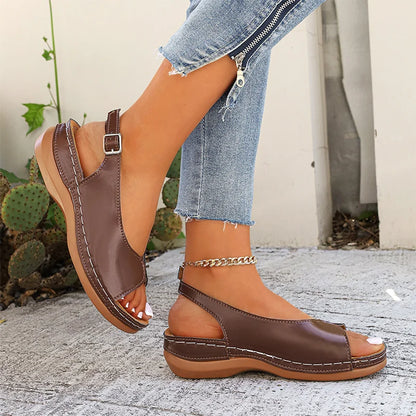 👡 Ρωμαϊκά σανδάλια από δέρμα αγελάδας υψηλής ποιότητας – Χοντρή ανατομική σόλα, γρήγορο κλείσιμο με Velcro και μεγάλα μεγέθη 36-43! ☀️✨