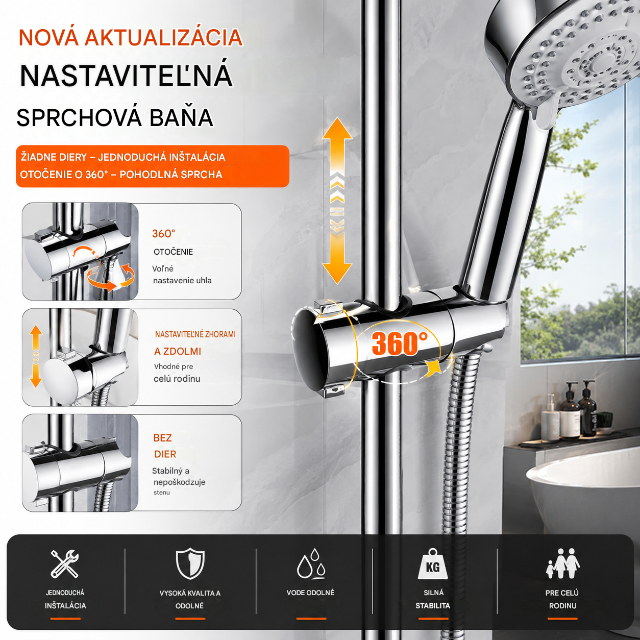 🚿Sprchová vanička typu „plug-and-play“ na domáce použitie, nevyhnutný kúpeľňový spotrebič.