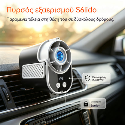 🌀 Ανεμιστήρας hands-free με οθόνη LED, ενσωματωμένο κλιπ και 199 ρυθμιζόμενα επίπεδα