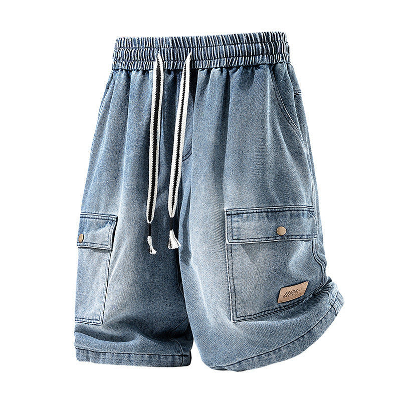 🩳【S-5XL】Ανδρικά καλοκαιρινά παντελόνια Cargo Casual με φαρδιά εφαρμογή 2026, τζιν American High Street☀️