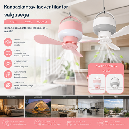 ⏰ Ajutine pakkumine: laetav laeventilaator LED-valgusega! 🌬️✨a