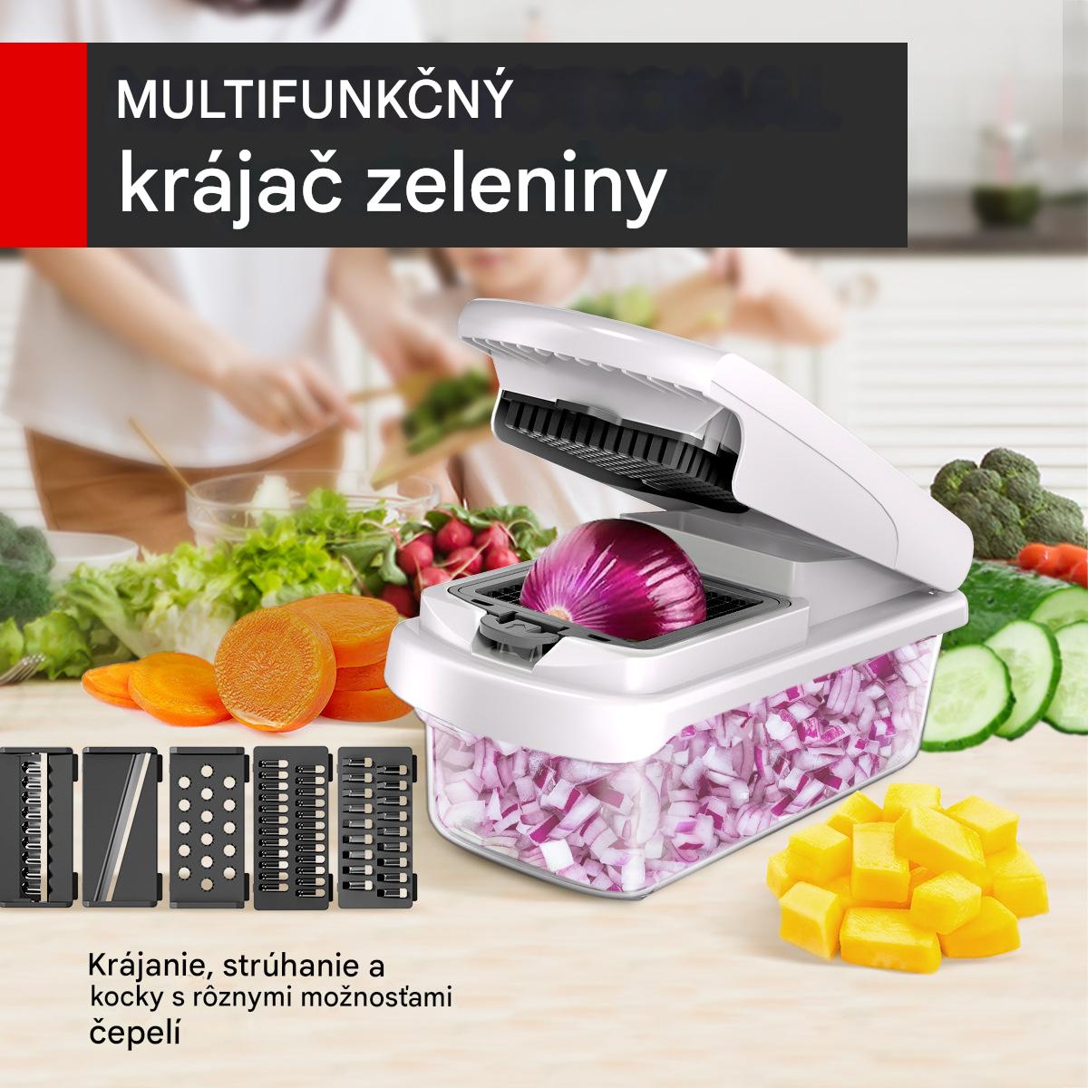 🥕🥕 Sekač na zeleninu 15 v 1 | Multifunkčný sekač na potraviny s nádobou