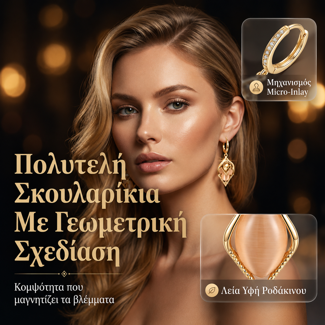 💖🍃 Κομψά σκουλαρίκια σε σχήμα γάτας με σταγόνα και διακοσμητικό φύλλο ✨
